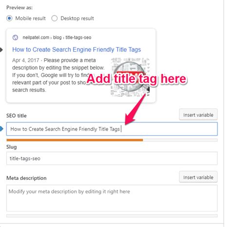 How to Create Search Engine Friendly Title Tags .